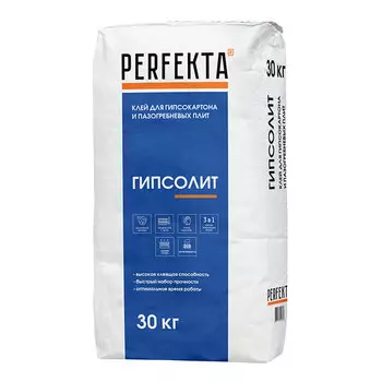 Клей Perfekta Гипсолит гипсовый серый 30 кг