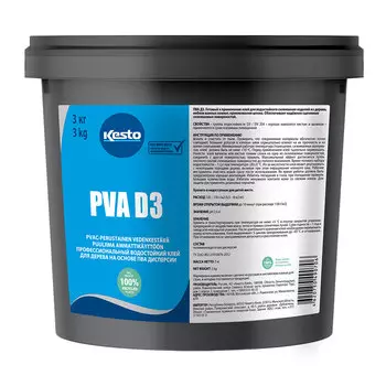 Клей ПВА Kesto D3 водостойкий 3 кг