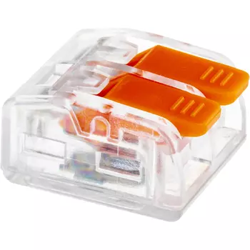 Клемма на 2 провода Duwi СМК 223-412 0,5-4 кв.мм с рычажками без пасты (50 шт.) (26690 7)