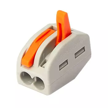 Клемма на 2 провода КМ 222-412 0,08-(2,5)4 кв.мм с рычажками без пасты (50 шт.) (ЦБ-00021625)