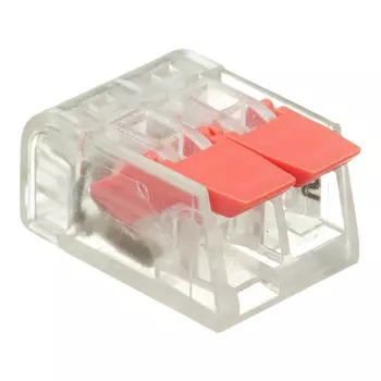 Клемма на 2 провода Stekker 0,14-4 кв.мм с рычажками без пасты (50 шт.) (49823)