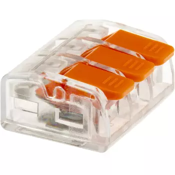 Клемма на 3 провода Dwi СМК 223-413 0,5-4 кв.мм с рычажками без пасты (20 шт.)