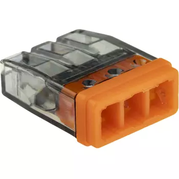 Клемма на 3 провода Duwi СМК 772-243 2,5 кв.мм самозажимная с пастой (5 шт.) (26729 4)