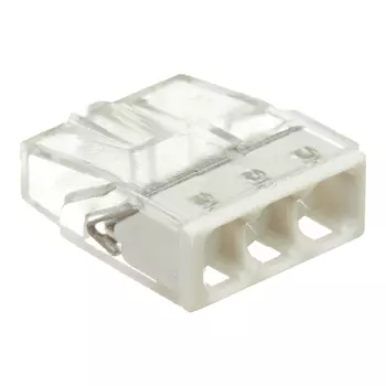 Клемма на 3 провода Stekker 0,5-2,5 кв.мм самозажимная с пастой (20 шт.) (49834)