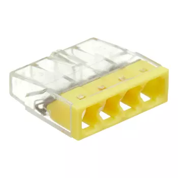 Клемма на 4 провода Stekker 0,5-2,5 кв.мм самозажимная с пастой (20 шт.) (49835)