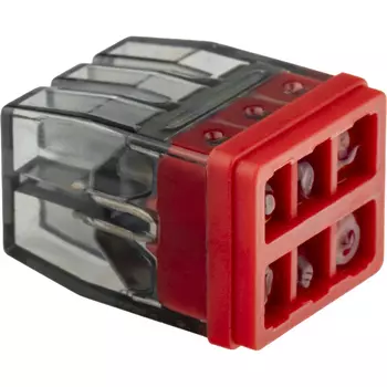 Клемма на 6 проводов Duwi СМК 772-246 2,5 кв.мм самозажимная с пастой (5 шт.) (26732 4)