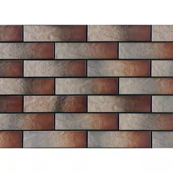 Клинкерная плитка для фасада Cerrad Elewacja rustiko Alaska (32 шт.=0,5 кв.м ) кварцевая серая 245х65х6,5 мм