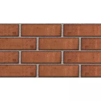 Клинкерная плитка для фасада ЛСР Калиосто Декор рельеф (30 шт.= 0,52 кв.м) красная 240х71х13,5 мм