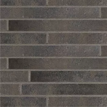 Клинкерная плитка для фасада Terramatic Forta Brown Riegel DK 2301-2R (10 шт.= 0,16 кв.м) коричневая с черным декором 390х40х14 мм