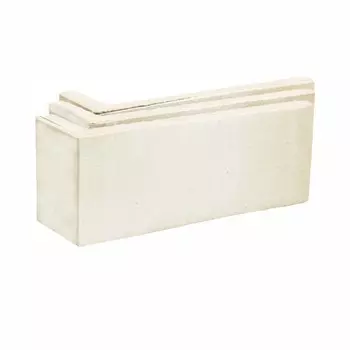 Клинкерная плитка для фасада угловая Terramatic Plato White AC (8 шт.= 0,14 кв.м) слоновая кость 185х60х71х14 мм