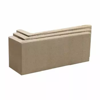 Клинкерная плитка для фасада угловая Terramatic Plato Grey Y (8 шт.= 0,14 кв.м) серая 185х60х71х14 мм