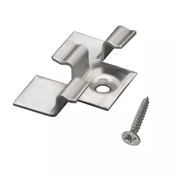 Клипса рядная монтажная Осфикс для шовного монтажа доски ДПК с саморезом нержавеющая сталь (35 шт.)