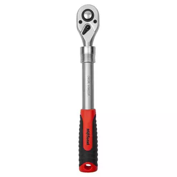 Ключ-трещотка телескопический AV Steel 1/2х300-440 мм 72 зубца с двухкомпонентной рукояткой