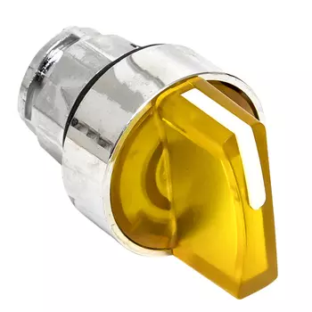 Кнопка 45 градусов EKF PROximа XB4 на 3 положения 230 В IP54 с фиксацией с подсветкой с короткой ручкой желтая (XB4BD3FL-Y)