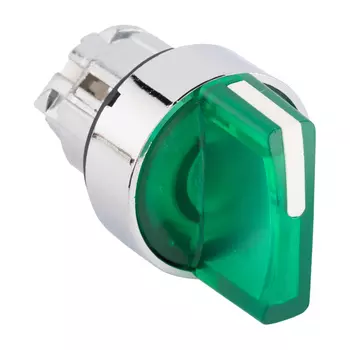 Кнопка 45 градусов EKF PROximа XB4 на 3 положения 230 В IP54 с фиксацией с подсветкой с короткой ручкой зеленая (XB4BD3FL-G)