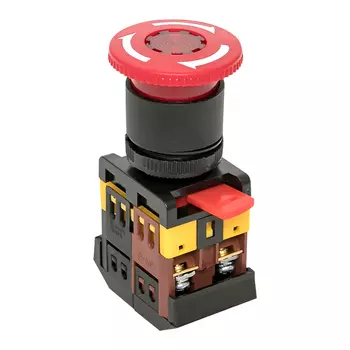 Кнопка грибок EKF PROxima ANE-22 230 В 1NO+1NC IP40 поворотная с подсветкой красная (pbn-ane)