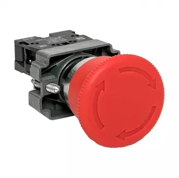 Кнопка грибок EKF PROxima ВS542 230 В 1NC IP65 с фиксацией красная (xb2-bs542-65)