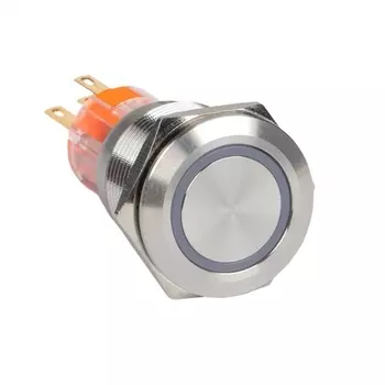 Кнопка плоская EKF PROxima S-Pro67 230 В IP67 без фиксации с белой подсветкой (s-pro67-151)