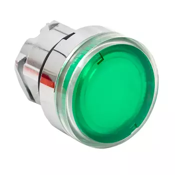 Кнопка плоская EKF PROxima XB4 380 В IP54 без фиксации с подсветкой зеленая (XB4BW-G)