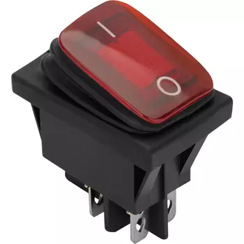 Кнопка прямоугольная Dwi 26845 1 250 В IP65 с подсветкой красная