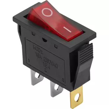 Кнопка прямоугольная Dwi 26847 5 250 В IP20 с подсветкой красная