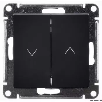 Кнопка управления жалюзи Systeme Electric AtlasDesign встраиваемая базальт (ATN001419)