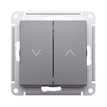 Кнопка управления жалюзи Systeme Electric AtlasDesign встраиваемая сталь (ATN000919)