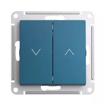 Кнопка управления жалюзи Systeme Electric AtlasDesign встраиваемая изумруд (ATN000819)