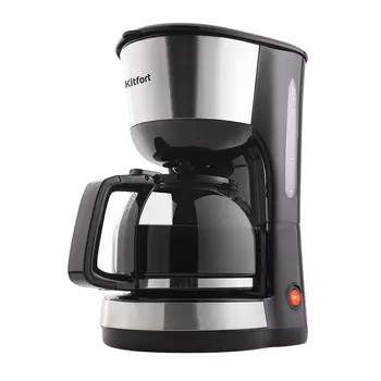 Кофеварка капельная Kitfort КТ-715 черная/серебро