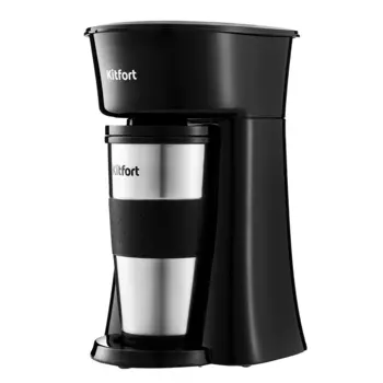 Кофеварка капельная Kitfort КТ-729 черная/серебро