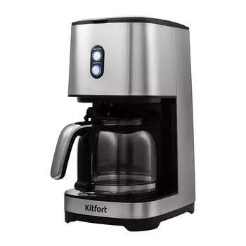 Кофеварка капельная Kitfort КТ-750 черная/серебро