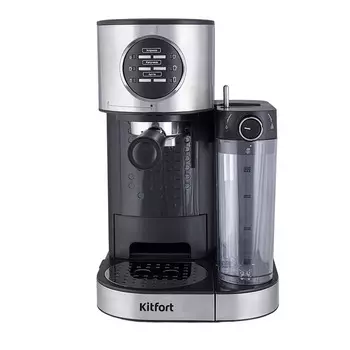 Кофеварка рожковая Kitfort КТ-703 черная/серебро