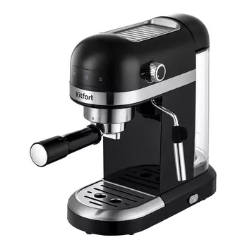 Кофеварка рожковая Kitfort КТ-7115 черная/серебро