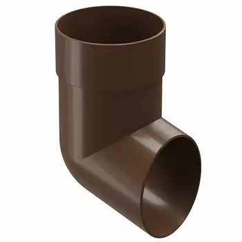 Колено стока пластиковое d80 мм Docke Standard коричневое RAL 8017