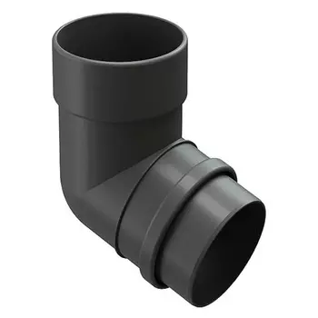 Колено трубы Docke Lux пластиковое d100 мм 72° графитовый серый RAL 7024