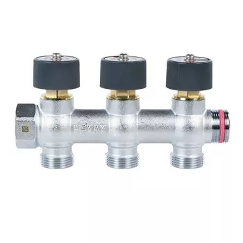 Коллектор Рехау 3/4 ВР(г) х 3 выхода 3/4 НР(ш) ЕК х 3/4 НР(ш) регулируемый (11316453001)