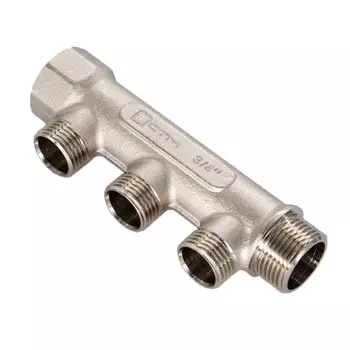 Коллектор СТМ 3/4 ВР(г) х 3 выхода 1/2 НР(ш) х 3/4 НР(ш) (C3MM3412)