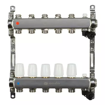 Коллекторная группа Ondo 1 ВР(г) х 5 выходов 3/4 НР(ш) ЕК х 1 ВР(г)