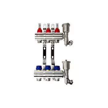 Коллекторная группа с расходомерами Ридан FHF-12RF 1 ВР(г) х 12 выходов 3/4 НР(ш) ЕК х 1 ВР(г)