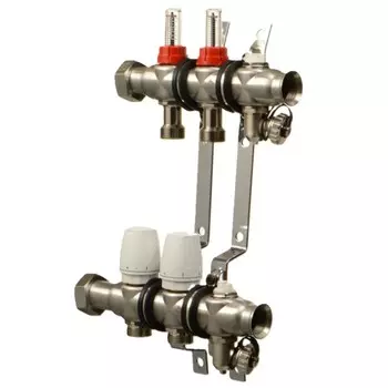 Коллекторная группа с расходомерами Terma 1 ВР(г) х 2 выхода 3/4 НР(Ш) ЕК х 1 ВР(г)