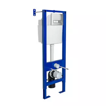 Комплект инсталляции Berges с унитазом Marco с кнопкой хром и сиденьем дюропласт микролифт быстросъем (043349)