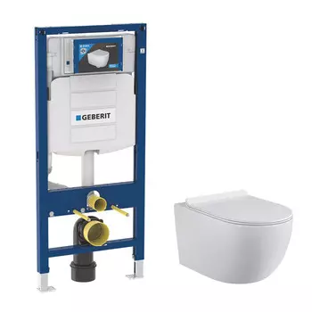 Комплект инсталляции Geberit Sigma с унитазом Lavelly Classic и сиденьем дюропласт микролифт быстросъем