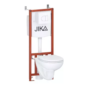 Комплект инсталляции Jika с унитазом Dino с кнопкой белой и сиденьем дюропласт (8.6137.3.000.000.9)