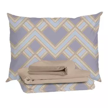 Комплект постельного белья 1,5-спальный тенсель Mona Liza Alex бежевый с простыней 150х215 см