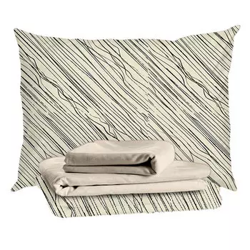 Комплект постельного белья 1,5-спальный тенсель Mona Liza Mark серый с простыней 150х215 см