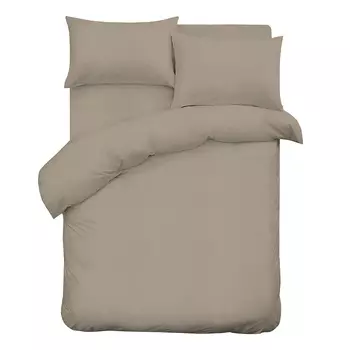 Комплект постельного белья 2-спальный сатин Lorikeet Solo латте с простыней на резинке 160х200х30 см