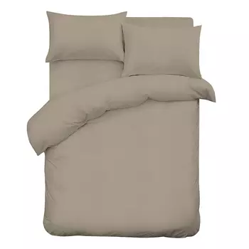 Комплект постельного белья 2-спальный сатин Lorikeet Solo латте с простыней 180х215 см