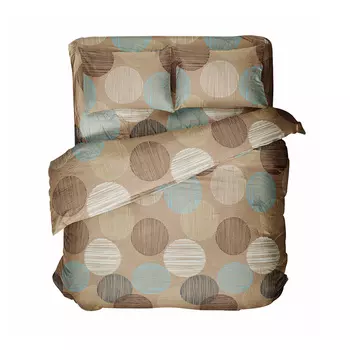 Комплект постельного белья 2-спальный бязь Самойловский текстиль Капучино мультиколор с простыней 180х220 см