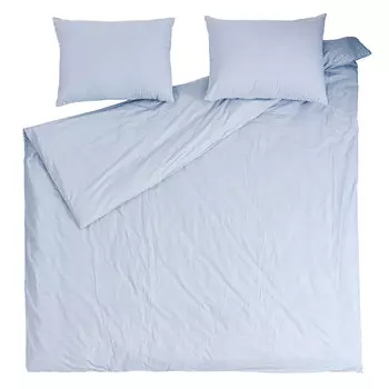 Комплект постельного белья Евро перкаль Василиса Idea голубой без простыни