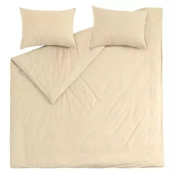 Комплект постельного белья Евро перкаль Василиса Idea бежевый без простыни